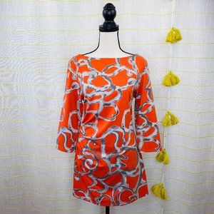 J McLaughlin Catalina Cloth Ruched Dress Womens L